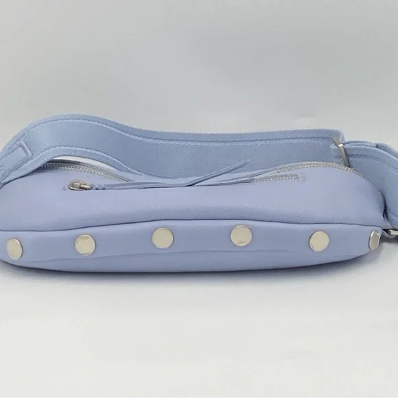 Hammitt Charles Medium Leather Belt Bag Fanny Pack Periwinkle Haze & Sil… - Picture 12 of 12